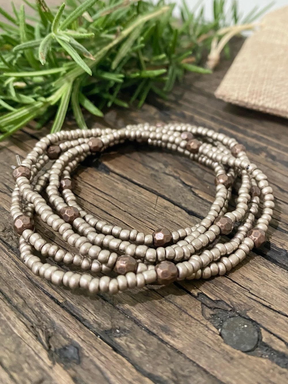 Chic Multi Layer Beaded Bracelet, or Long Necklace